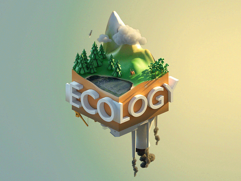 Economy Ecology loop animation blender3d ecology economy loop madewithblender personal project