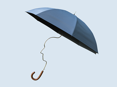 Umbrella man 3d visualization blender3d illustration umbrella