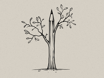 Creative tree creativity illustraion ink krita pencil tree