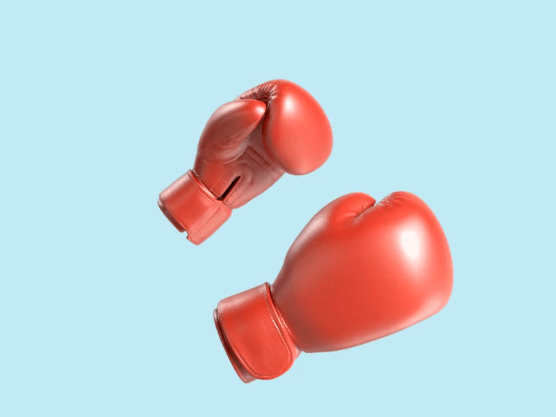 Boxing gloves 3d illustration 3d visualization blender3d boxing gloves motion graphics