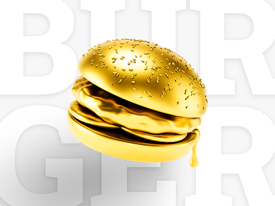 Best burger in town! 3d illustration 3d visualization art direction awards blender3d burger food golden