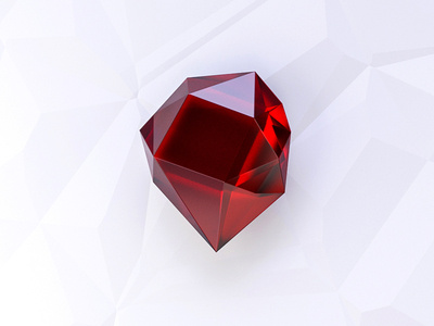 Balkan Ruby 3D logo 3d visualization 3dillustration blender3d branding logo