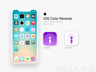 iOS Reverse #Daily Ui 05 - iPhone App icon