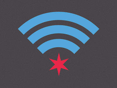 "ChiFi" chicago flag star wifi