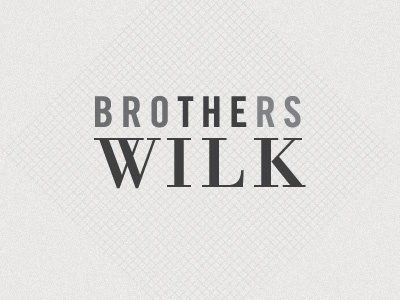 The Brothers Wilk header logo mock up