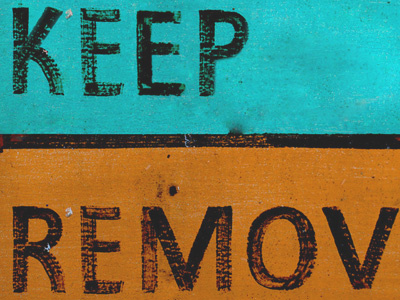 Keep / Remove background distressed lettering painted typography