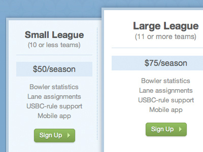 LeagueFriend Plans/Pricing css css3 design leaguefriend plans pricing ui web app website