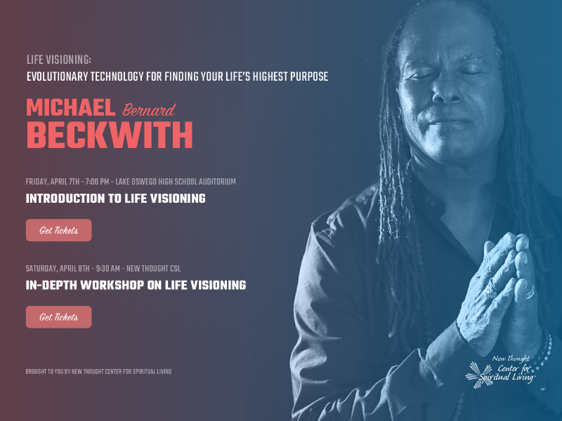 Michael Beckwith Tickets Landing Page By Mark Wyner On Dribbble