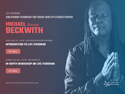 Michael Beckwith Tickets Landing Page event landing page michael bernard beckwith tickets