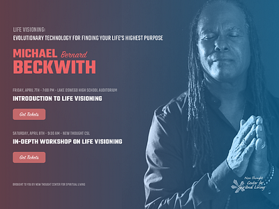 Michael Beckwith Tickets Landing Page