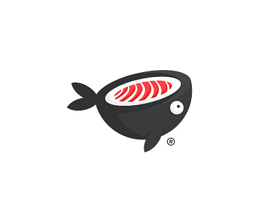 Pokie app asian character cute dual meaning fish food healthy icon illustration japan logo logodesign logodesigns logos nature poke sea food simple sushi