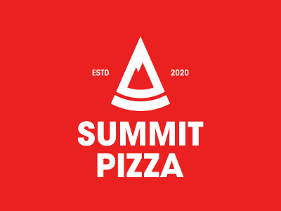 Summit Pizza branding dual meaning food icon logo logodesign logodesigns logos mountain negative space peak pizza pizzeria simple slice summit