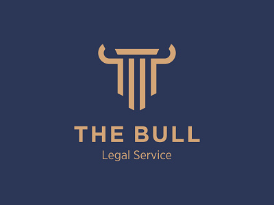 The Bull Legal Service branding bull combination mark design icon law legal logo logodesign logodesigns logos mark pole service simple smart logo