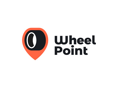 Wheel Point app application branding car design icon illustration location logo logo design logo ideas logo inspirations logos pin point search service simple ui wheel