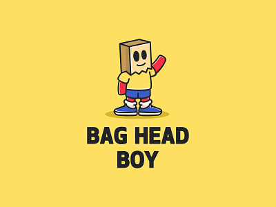 Bag Head Boy bag boy branding child design head icon illustration kids logo logo design logo ideas logo inspirations logos mascot playfulcartoon simple ui yellow