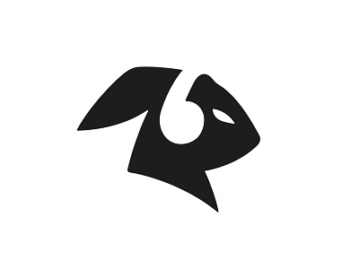 Rabbit Music bold branding design headphone icon logo logos masculine music negative space rabbit simple ui