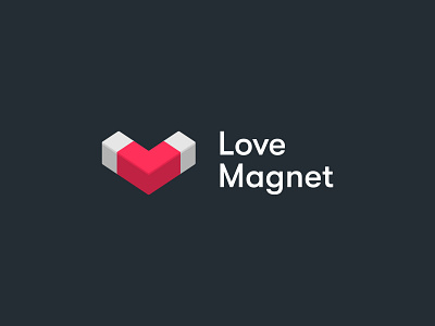 Love Magnet app attract branding couple dating design icon logo logodesign logos love magnet simple ui