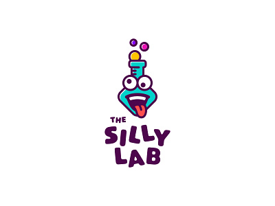The Silly Lab Logo branding design face icon illustration lab laboratorium logo silly simple stupid