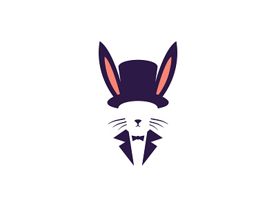 Mr. Magic Logo (Rabbit) branding bunny hat icon illustration logo logodesigns logos magic mister mr negative space rabbit simple vector