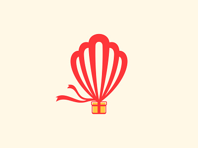 Travel Gift Logo adventure air balloon balloon branding design fly gift gift box icon illustration logo logodesigns prize ribbon simple surprice travel