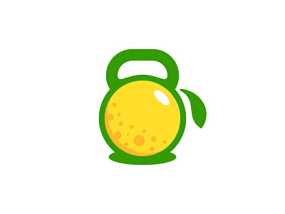 The Orange Gym Logo barbell brand branding company design fitness fruit gym icon identity illustration lemon lime logo logos orange simple ui vector vitamin