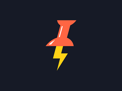 Pin And Bolt Logo bolt brand branding company design icon identity inspirations lightning location logo logos pin place simple thunder vector