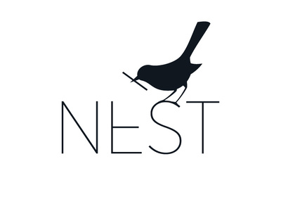 NEST LOGO animal animals bird building character dualmeaning hidden meaning hidden message icon illustration letter logo lettermark logo logodesigns logos nest realestate silhoutte simple wordmark