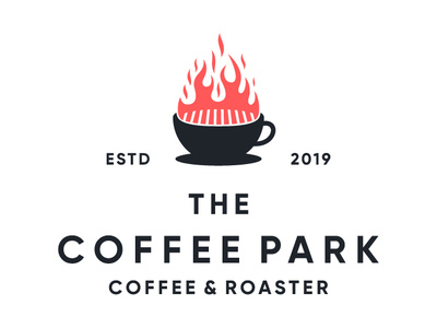 The Coffee Park Logo Design branding cafe coffee coffee app coffee bean coffee cup cup fire glass grill grill restaurant icon illustration logo logodesign logodesigns restaurant roaster roasters roastery