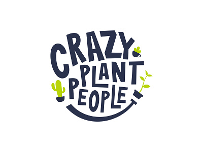 Crazy Plant People Logo Concept