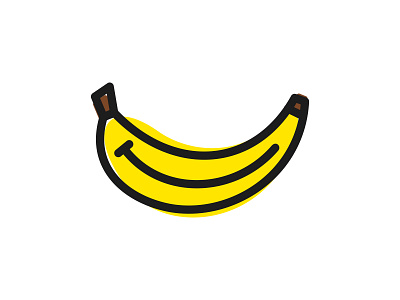 Logomark for Fumply banana bananas fruit fruits fun funny happiness happy healthy food icon joy laugh logo logodesign logodesigns logos restaurant simple smile vector