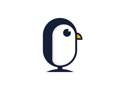 Penguin + Microphone animal app icon application icon auido character cute design icon logo logodesign logodesigns logos mic microphone music penguin penguins simple sound vector