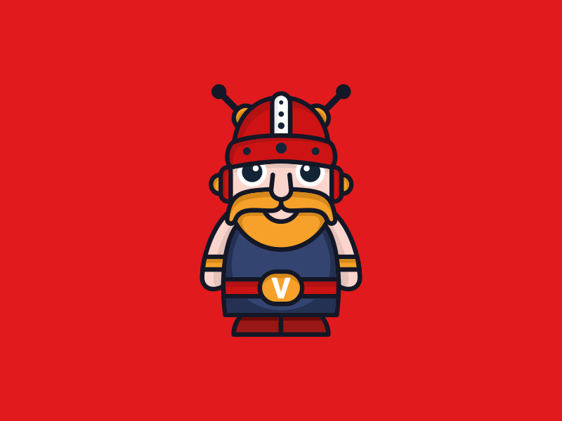 VikingBot robot logo design chatbots antenna signal robotic vikings chatbot robot viking simple illustration vector cute character icon logos logodesign logodesigns logo