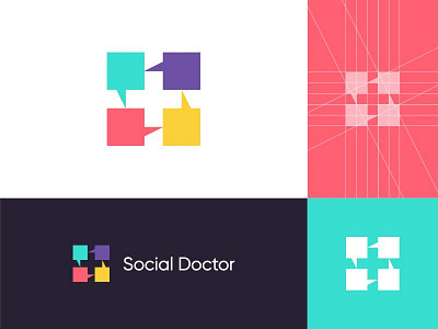 The Complate of Social Doctor app bubble chat doctor hospital icon icons logo logodesign logodesigns logos medical medicine negative space service simple speech talk ui ux