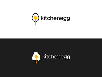 Kitchenegg cook cooking dual meaning egg eggs food fork hidden meaning icon kitchen logo logo for sale logodesign logodesigns logoforsale logos restaurant simple spoon yolk