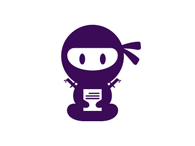 Ninja Paper app book character cute design icon illustration japan logo logodesign logodesigns logos ninja page paper resume ronin samurai simple warrior