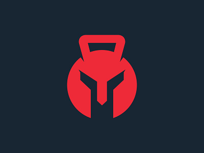 SPARTAN FITNESS app armour design dual meaning exercise fitness helmet icon illustration kettlebell logo logodesign logodesigns logos simple spartan sport training warrior workout