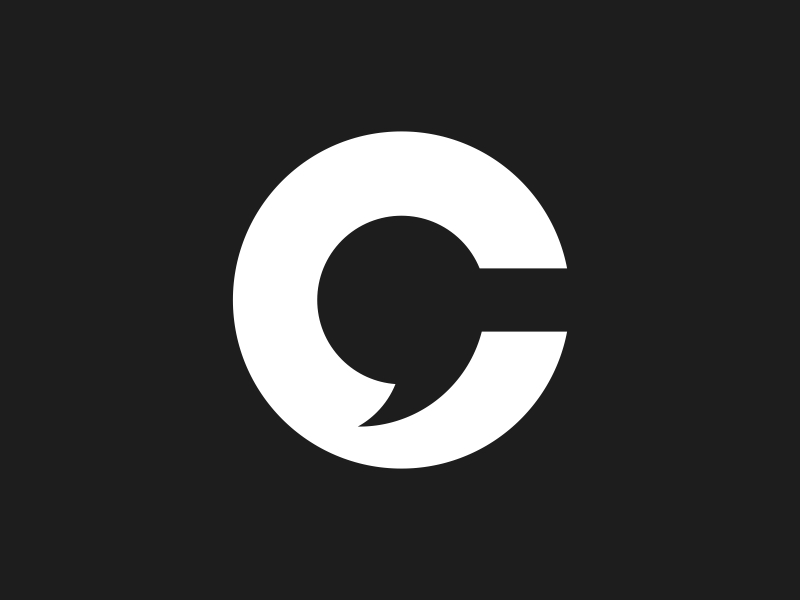 C for Comma Logo Design by R A H A J O E on Dribbble