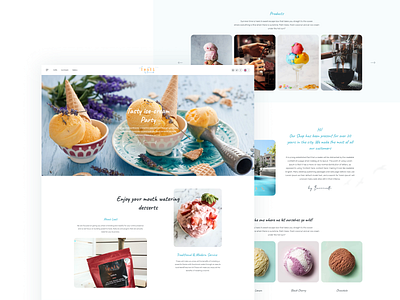 Leali Coffee - Ice Cream Web Design. clean coffee design experience icecream interface ui user experience user inteface ux website