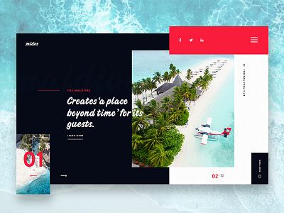 Maldives Slider Design clean design free maldives minimal modern slider ui ux website