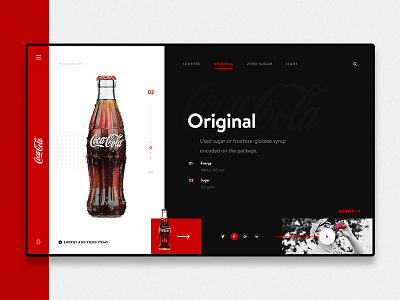 Coca Cola Product Pade Design! business clean cocacola dark design experience flat homepage interface landing page minimal page red responsive ui user experience ux web web design website