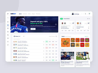 Core Bet | Sportsbook Design