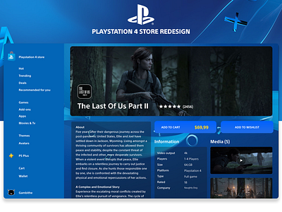 Playstation 4 Store Redesign | Made for controller