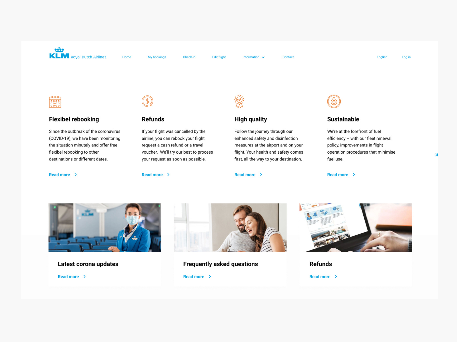 KLM Homepage Redesign - Part 2/3 by Milan Donsu on Dribbble