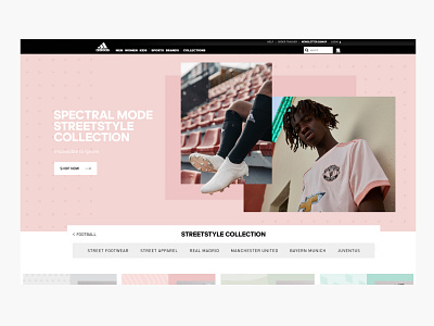 ADIDAS SPECTRAL MODE - HOMEPAGE MAIN BANNER 1/5 adidas branding collection ecommerce fashion football homepage landing page menu navigation nike product soccer ui ui ux ux webshop webstore