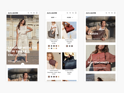 Smaak Amsterdam - Fashion Webshop - Homepage 2/3 bag store branding clothing clothing store dress store ecommerce fashion home page landing page product page store webshop