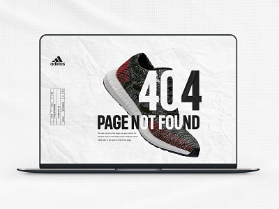 Adidas 404 Page Not Found - Daily UI #07 404 404 page not found adidas adidas app app appdesign branding daily ui daily ui 07 dailyui football football app running shoes sport ui ui ux ux webdesign website