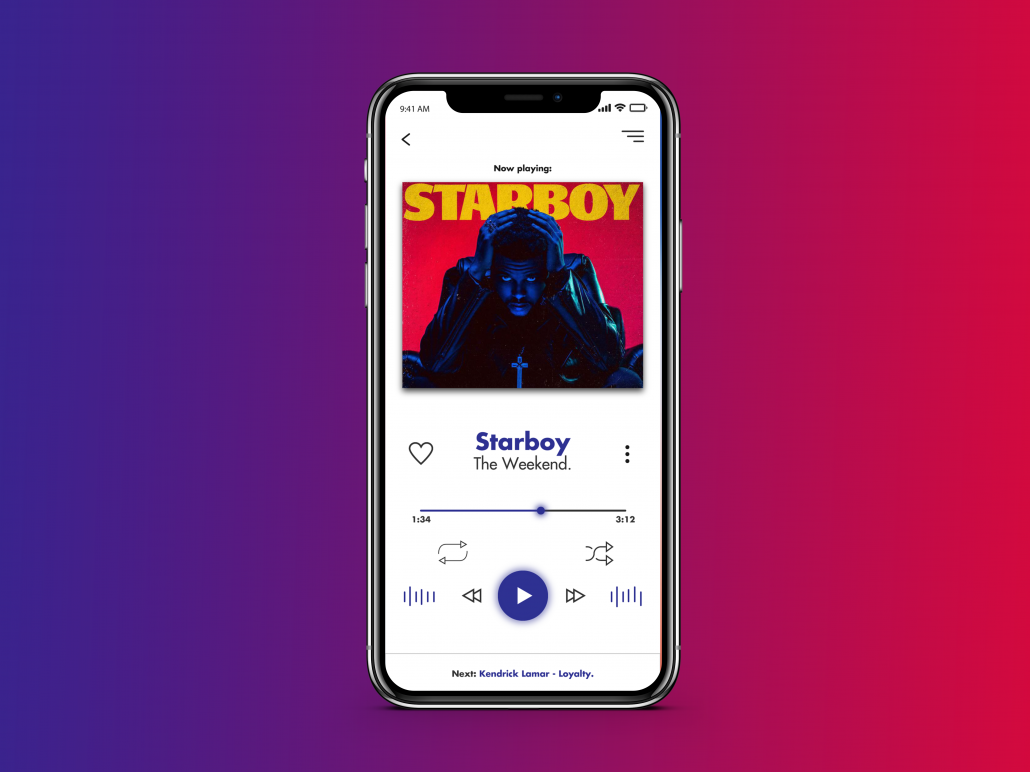 Music Player Starboy The Weeknd iPhone X by Milan 