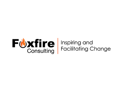 Foxfire Consulting art change clean consulting fire firm fox graphic design image of the day inspiring logo design orange and black simple