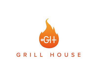 Grill House Logo brand design graphic logo logotype