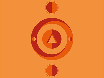 Orange abstract art design graphics illustration vector